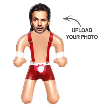 Custom Face Sexy Santa Blow Up Dolls Funny Inflatable Balloon Custom Air Doll for Party Favors Christmas Gifts