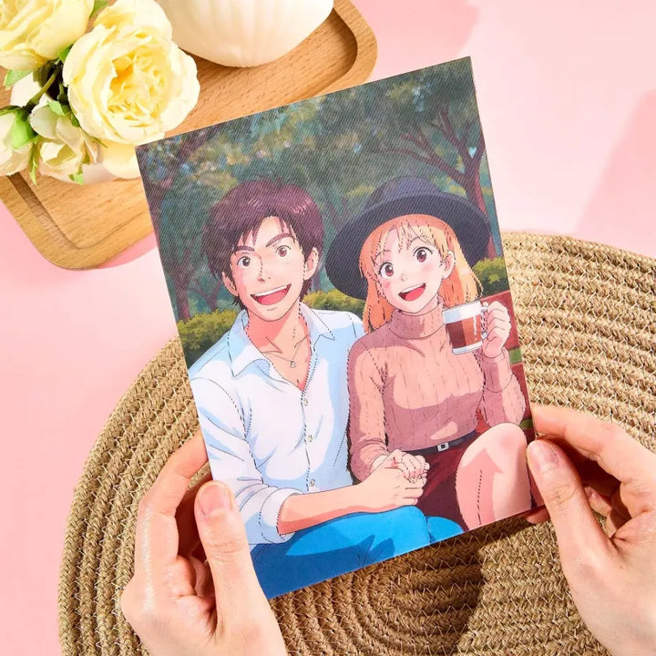 K-DualView Personalized Anime Style Lenticular Photo Frame Art Gift