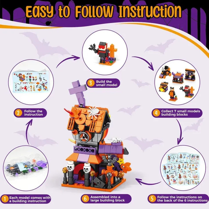 Halloween Theme Brick Figures – Creative Building Blocks Gift for Kids