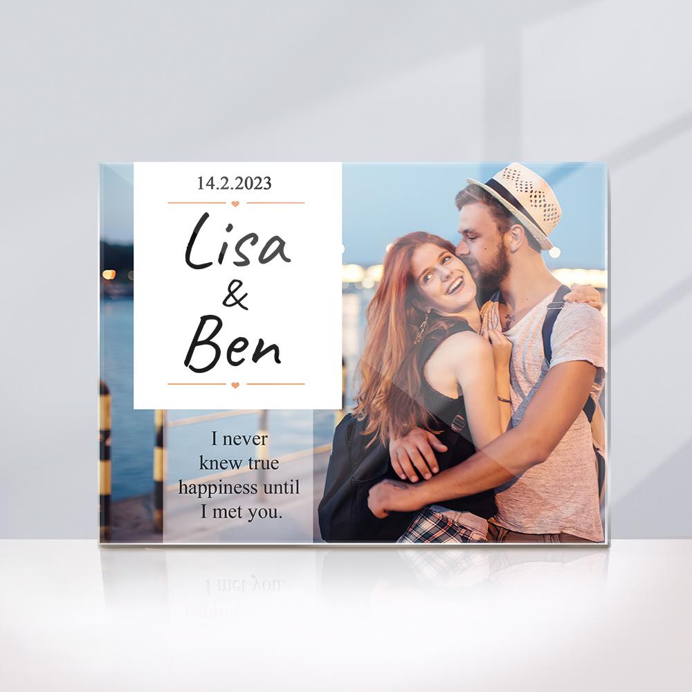 Custom Photo And Name Glass Plaque