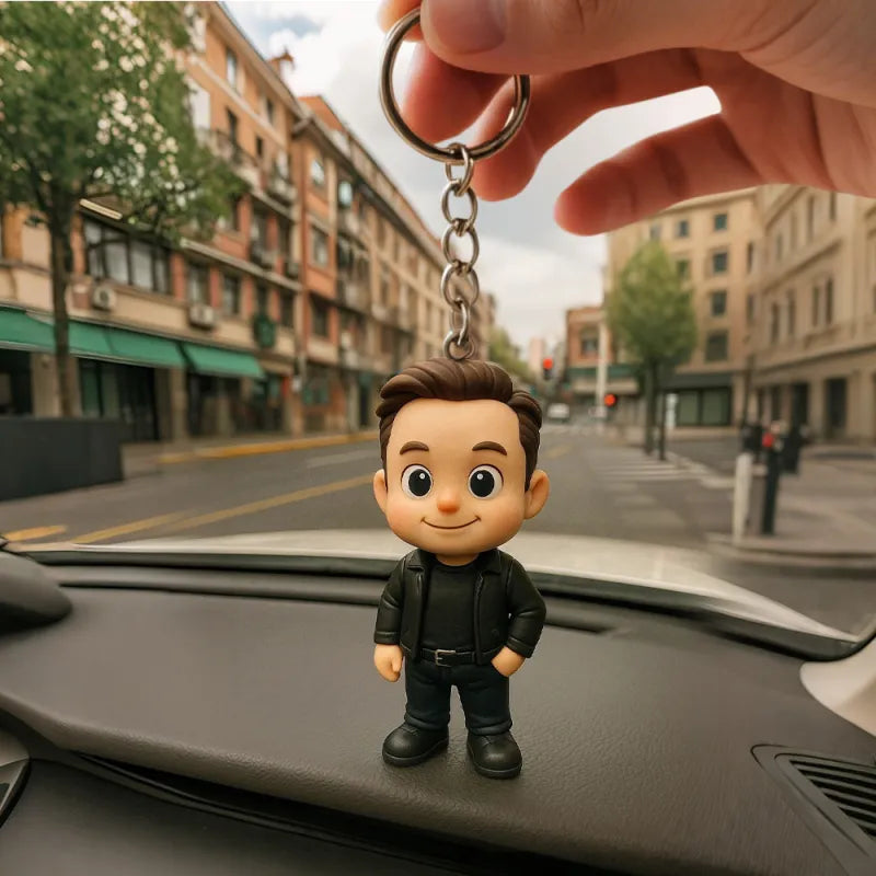 Custom 3D Mini Figure Keychain Figure from Your Photo Personalized Mini Doll Christmas Gift Idea