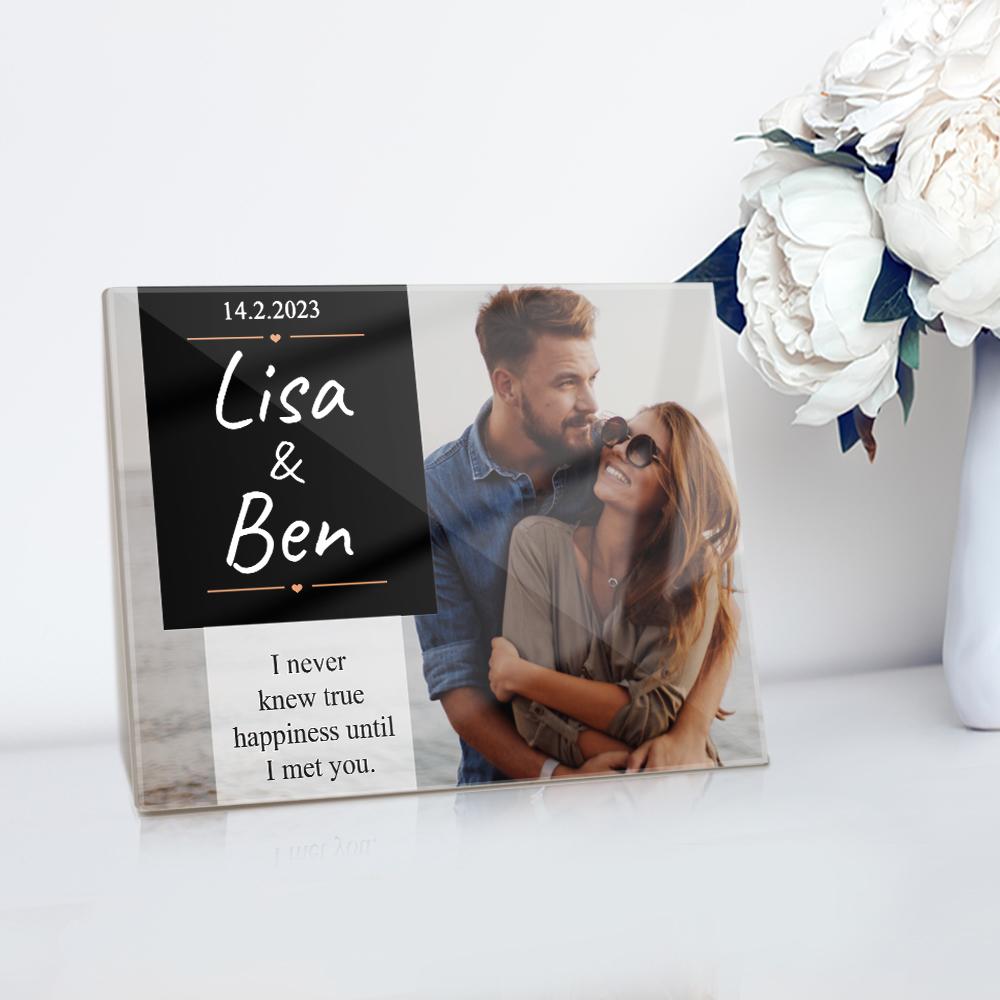 Custom Photo And Name Glass Plaque