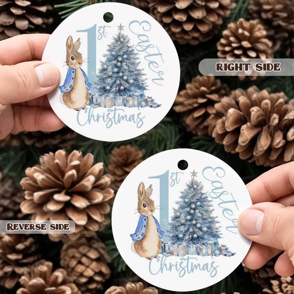 Personalized Baby's First Christmas Ornament Cute Rabbit Ornament for New Baby Christmas Gift