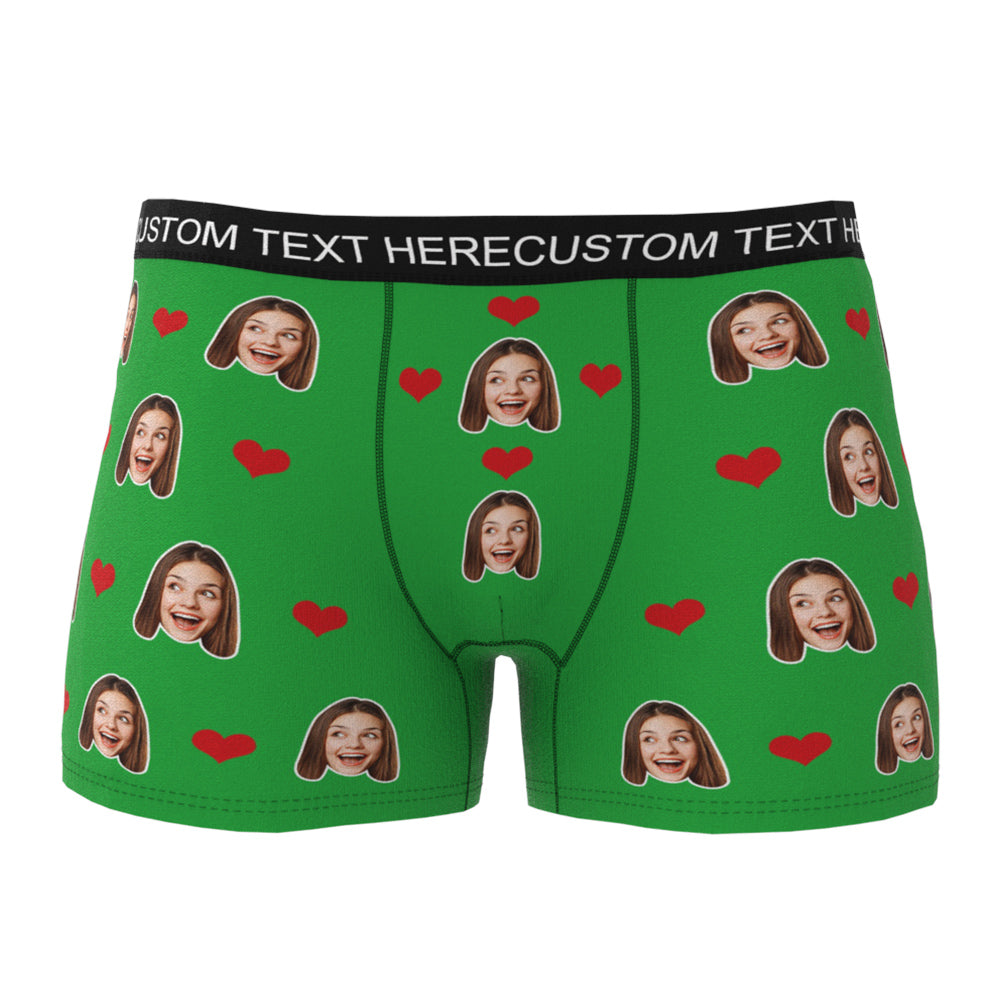 Custom Heart Face Boxer Briefs Men's Underwear with Package