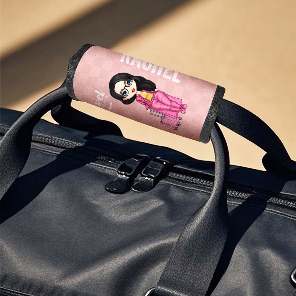 Personalized Cartoon Character Luggage Handle Wraps Travel Accessories Gift for Travel Lovers