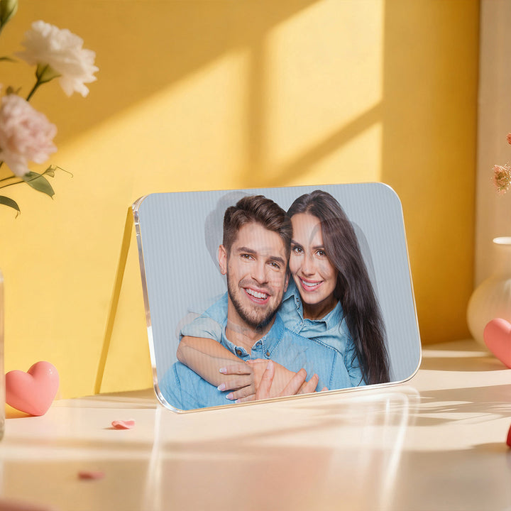 Personalized Lenticular Photo Frame – Custom 2-Image Flip Frame Birthday or Anniversary Gift