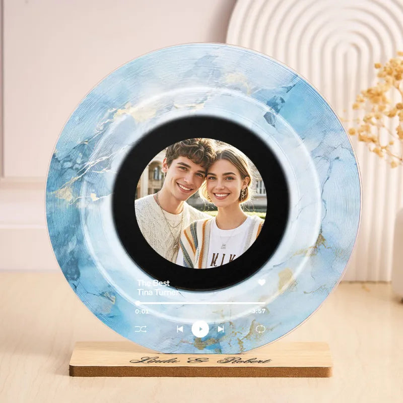 Personalized Vinyl Record with Custom Photo Customized Acrylic Song Plaque Vinyl Record Decorations Cool Gifts for Music Lovers