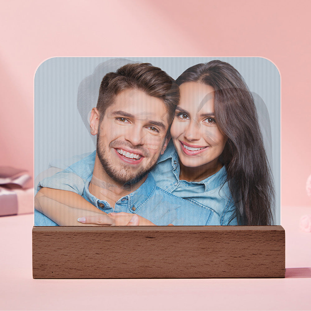 Personalized Lenticular Photo Frame – Custom 2-Image Flip Frame Birthday or Anniversary Gift