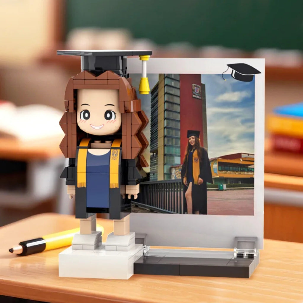 Full Body Customizable 1 Person Brick Figure Custom Photo Brick Figure Graduation Gift