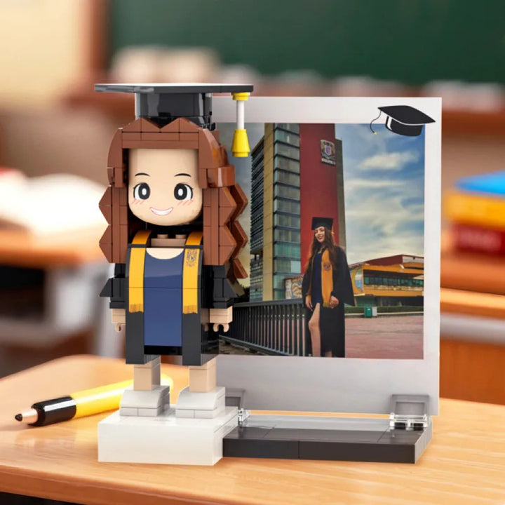 Full Body Customizable 1 Person Brick Figure Custom Photo Brick Figure Graduation Gift