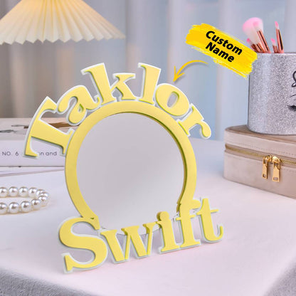 Personalized 3D Printed Mirror with Text Makeup Mirror Birthday Gift for Her