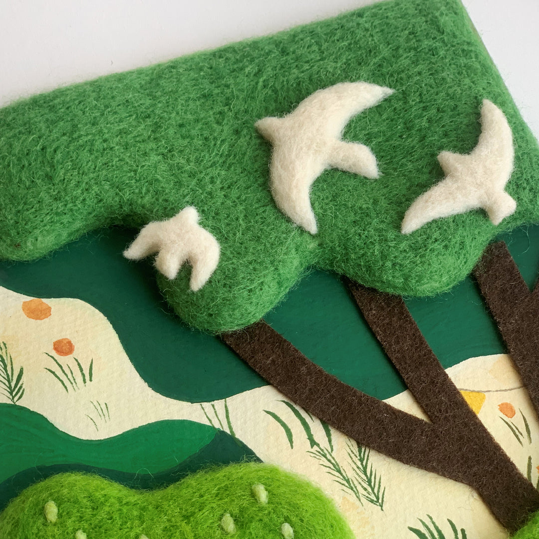 Felt Decorative Painting - Handcrafted Artwork for Home Décor