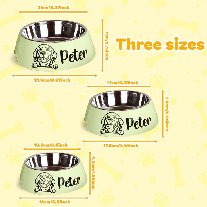 Personalized Pet Bowl Stainless Steel Dog Food Water Bowl Feeding Supplies Gift for Pet Owner