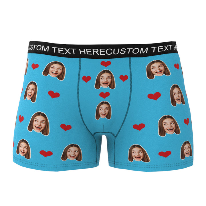 Custom Heart Face Boxer Briefs Men's Underwear with Package