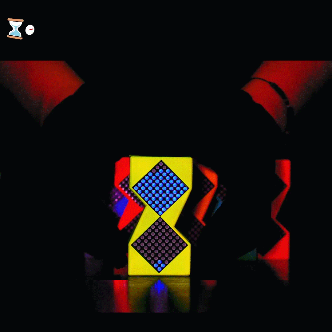 Electronic Hourglass Cyberpunk Desktop Hourglass Meter Clock Desktop Decoration Gift