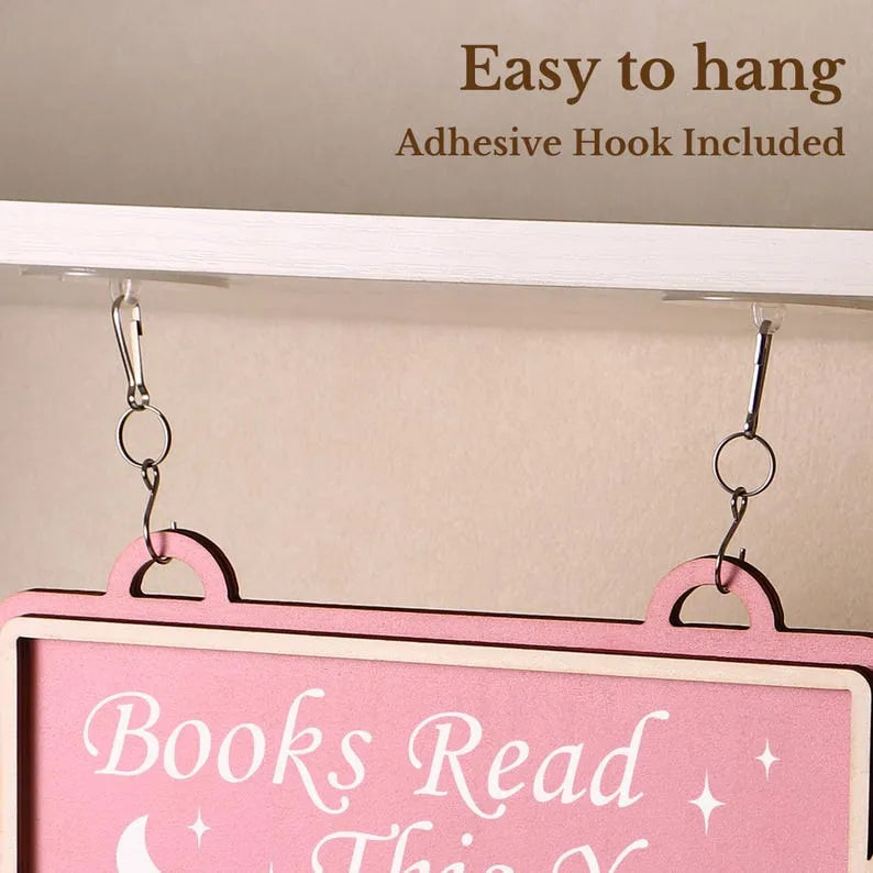 Personalized Books Read Tracker Books Read This Year Bookshelf Counter Bookish Decor Bookish Gift Gift for Readers Book Lovers Gift