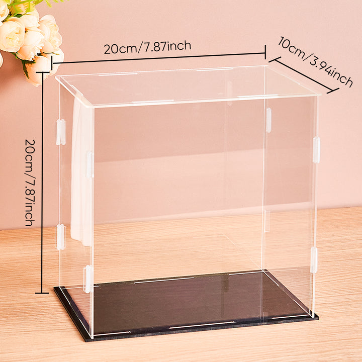 Dustproof Clear Acrylic Display Case Display Box – Protective Box for 3 People Bobbleheads Collectibles