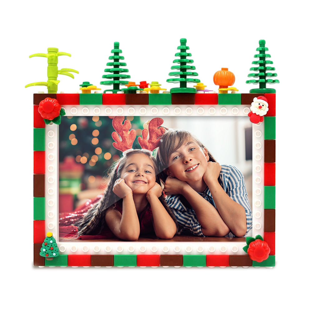 Custom Christmas Building Blocks Photo Frame