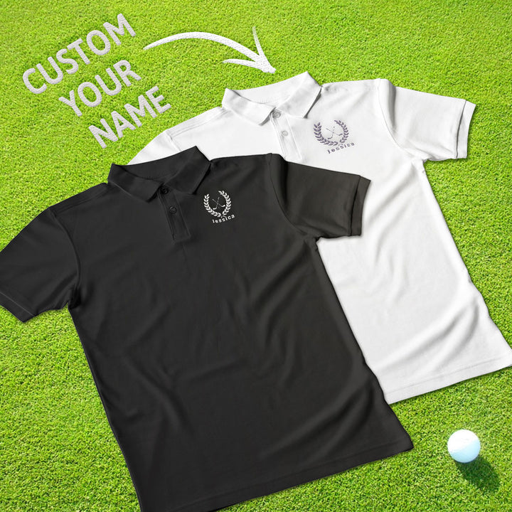 Custom Golf Polo Shirt Embroidered Name Men's Short Sleeve Polo Shirt
