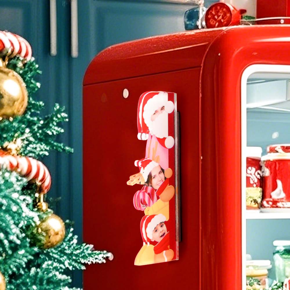 Personalized Photo Christmas Refrigerator Magnets Holiday Christmas Decorations Gifts