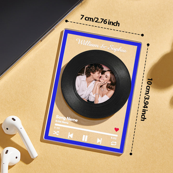 Personalized NFC Vinyl Record Plaque Rotatable Vinyl Record Music Plaque Gift for Lover