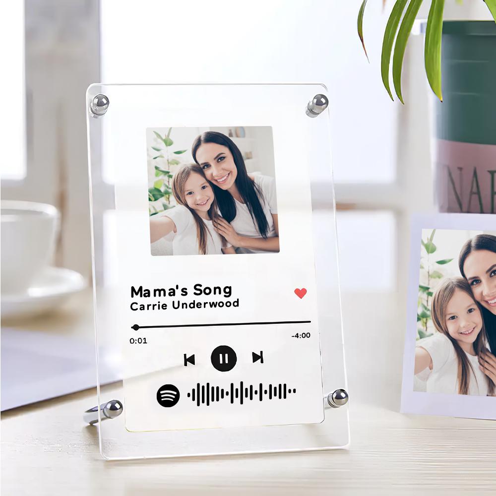 Music Photo Frame Scannable Music Fashion Plaque Home Decor Gift For Mom