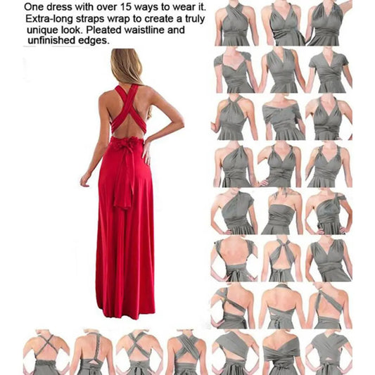 Bridesmaid Dress Infinity Dress Floor Length Convertible Dress Wedding Dress Multiway Dress Rust Dress Evening dress