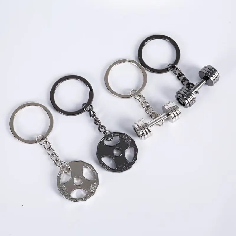 Dumbbell Metal Keychain Accessories Equipment Kettlebells Dumbbells Boxing Pendant Mini Fitness Keychain