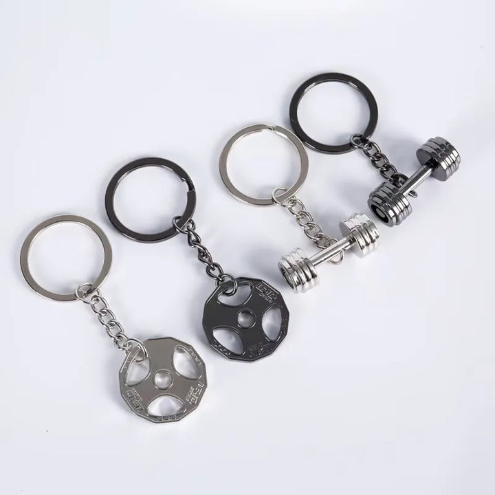 Dumbbell Metal Keychain Accessories Equipment Kettlebells Dumbbells Boxing Pendant Mini Fitness Keychain