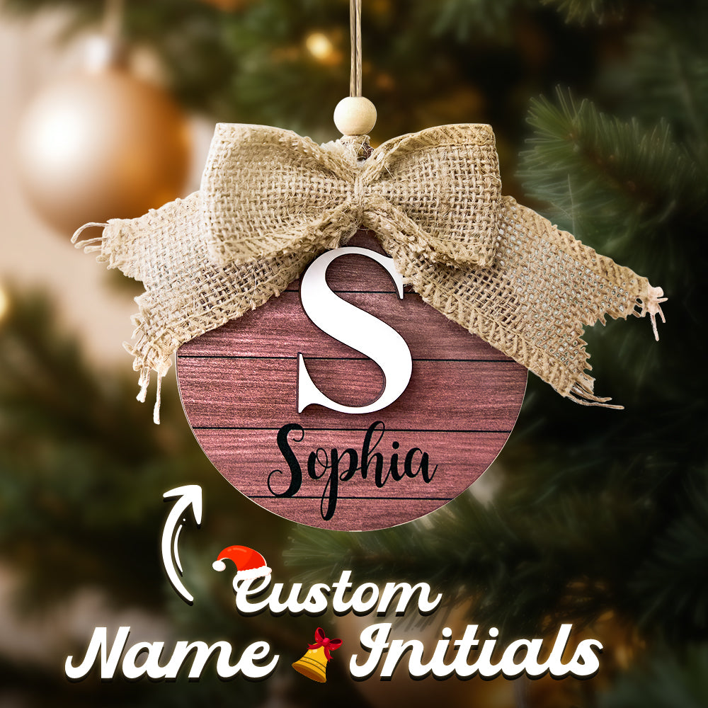 Personalized Family Name Christmas Ornament Monogram Ornament for Christmas Gift