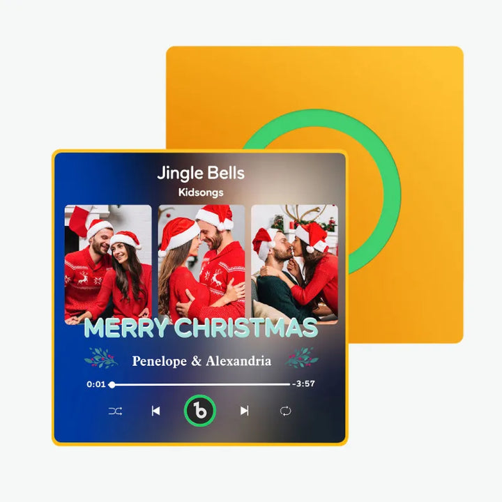 FridgeBeats Framed 4.0 Custom 3 Photos Music Fridge Magnet FridgeBeats Pro Supports Bluetooth Connectivity Christmas Gifts