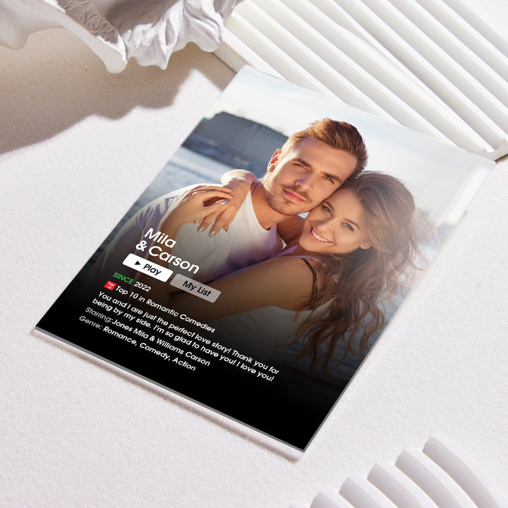 Custom Poster Keychain With Text Photo Movie Poster Plaque Gift For Lover