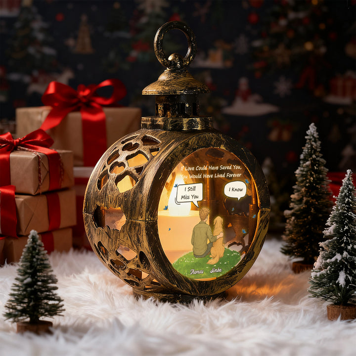 Custom Pet Photo into Comic Style Ornament – Personalized Text Christmas Gift for Pet Lovers