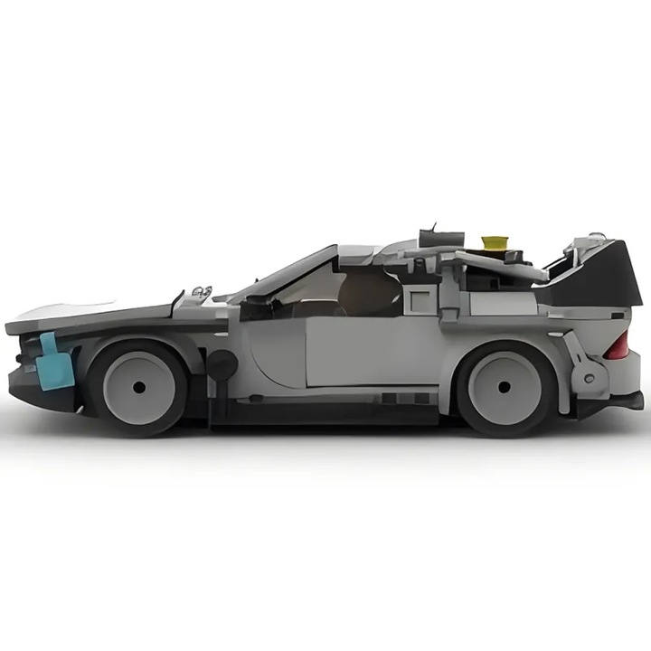 Back to the Future Time Machine DeLorean (MOC58776) Creative Vehicle Racing Car Building Blocks Construction Toy Brick Figures Gift