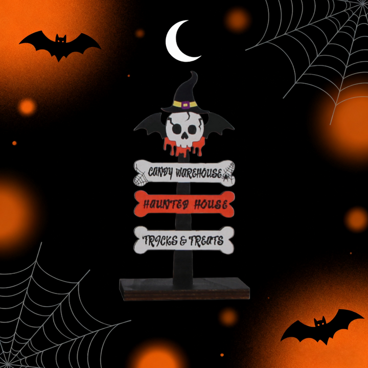 Halloween Skull Decoration – Spooky Desktop Ornament