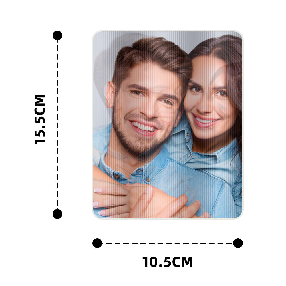 Custom Lenticular Photo Sheet – 2-Image Flip Insert (No Frame, No Base) – 6inch / 8inch