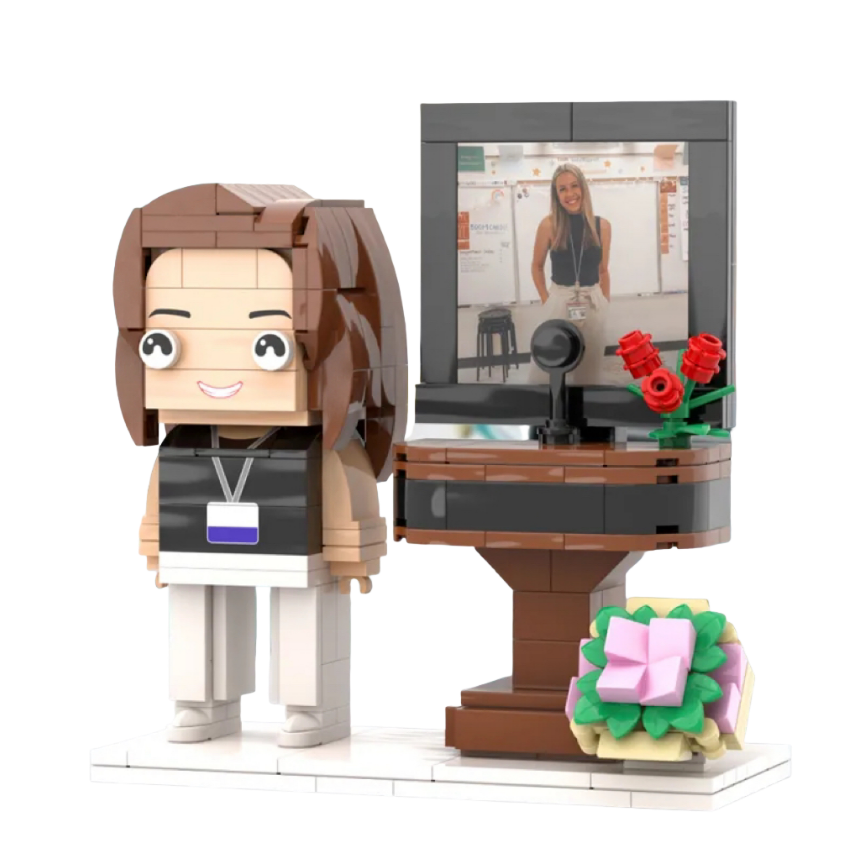 Custom Brick Figures Full Body Customizable 1 Person Gift for Teacher Occupational Gift