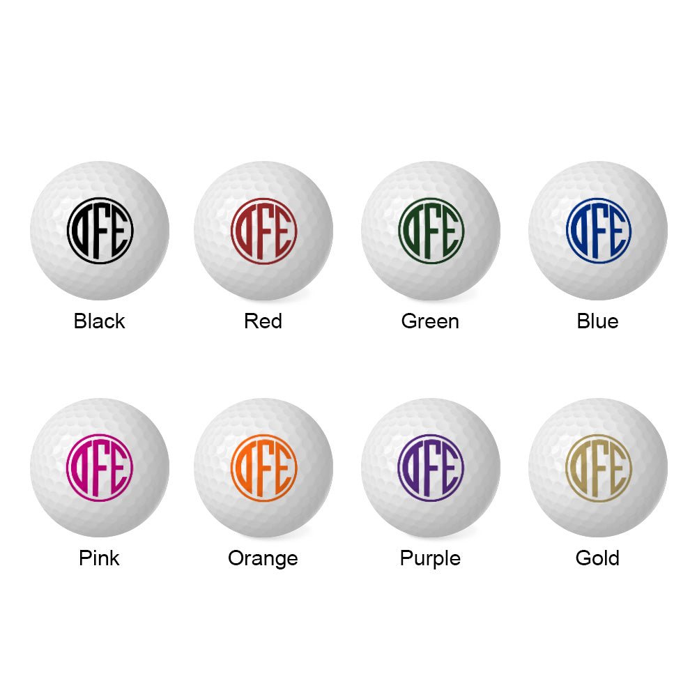 Customized Monogram Golf Balls Personalized Golf Ball Gifts for Golf Lover