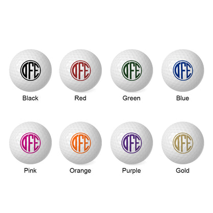 Customized Monogram Golf Balls Personalized Golf Ball Gifts for Golf Lover