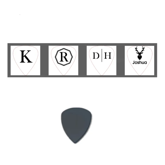 Custom Wooden Guitar Picks Box Personalized Guitar Pick Box Storage Wood Guitar Plectrum Organizer Music Gift for Guitarist Musician