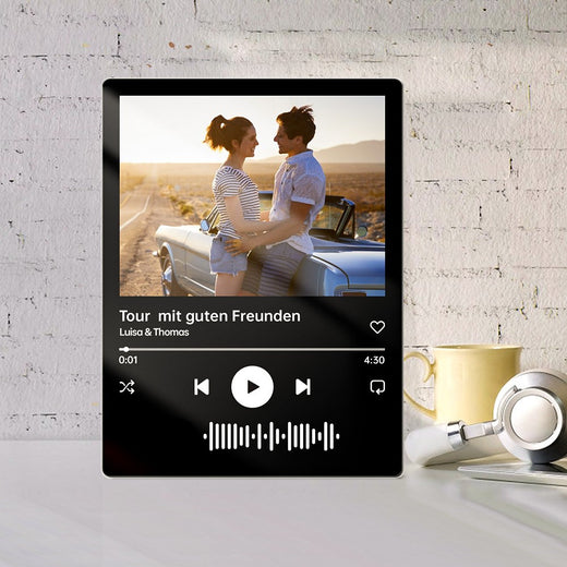 Scannable Music Code Acrylic Plaque Custom Photo Album Cover