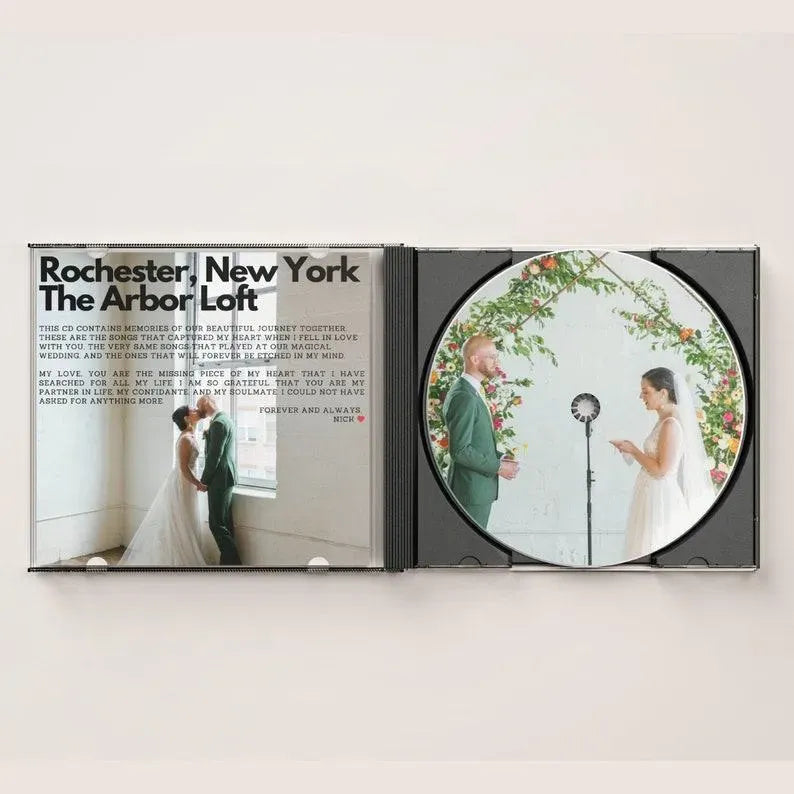 Custom CD & Jewel Case 5/16 Songs Custom CD Mixtape Personalized Custom CD Album Valentine's Day Anniversary Wedding Gift