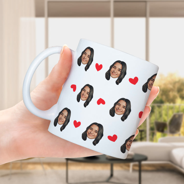 Personalized Face Mugs Little Heart Coffee Mug For Friends