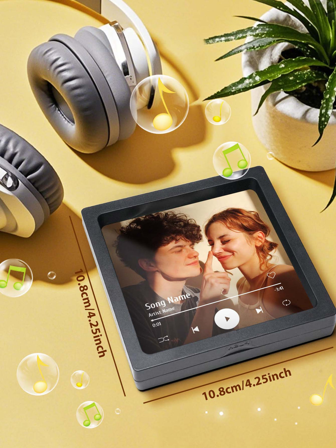 Customizable Photo Music Fridge Magnet for Personalized Gifts