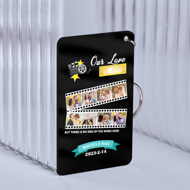 Custom Roll Photo Keychain Personalized Plaque Gift For Her