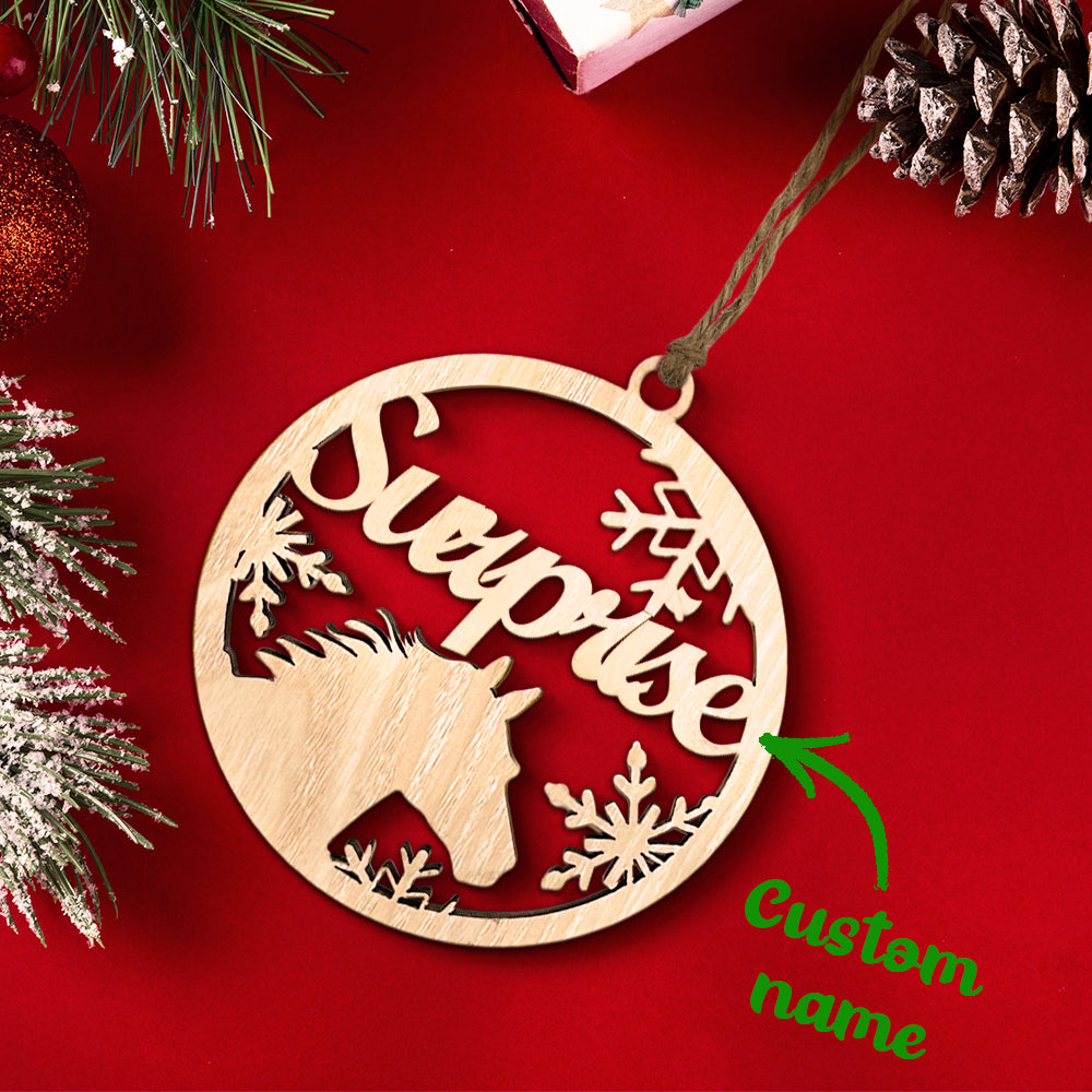 Customized Christmas Tree Ornament Hanging Decoration with Horse