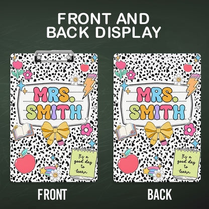 Custom Text Name Folder with Cute Stationery Design – Teacher's Day & Back to School Gift