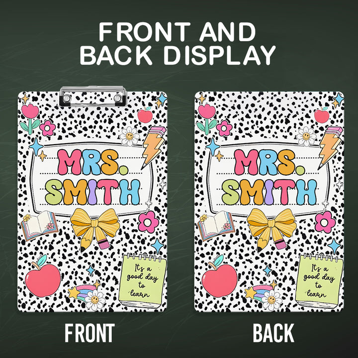 Custom Text Name Folder with Cute Stationery Design – Teacher's Day & Back to School Gift