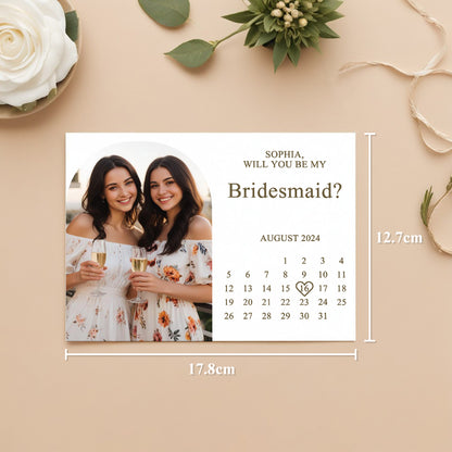 Personalized Bridesmaid Proposal Card Will You Be My Bridesmaid Wedding Date Card