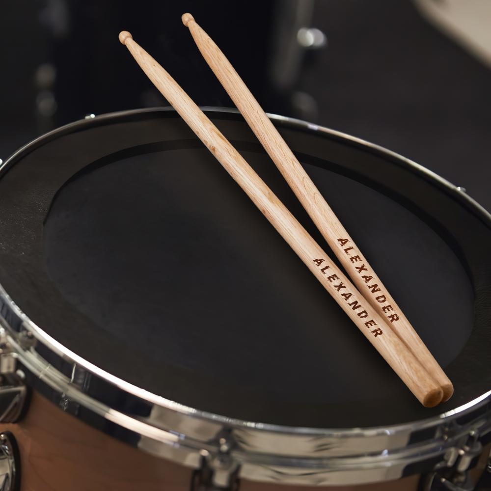Custom Engraved Drumsticks for Drummer
